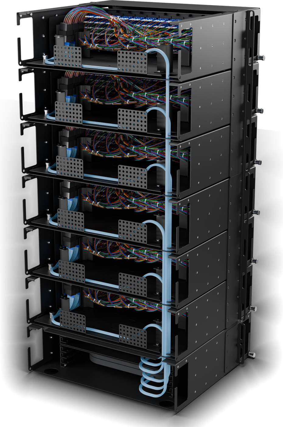 Remote splicing: six HD3U panels over one HD3US.